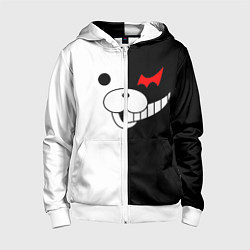 Толстовка на молнии детская Monokuma, цвет: 3D-белый