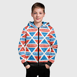 Толстовка на молнии детская Молоко пастеризованное, цвет: 3D-черный — фото 2