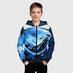 Толстовка на молнии детская Gagarin Art, цвет: 3D-черный — фото 2