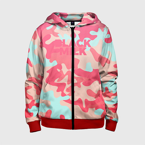 Детская толстовка на молнии Black Milk: pink / 3D-Красный – фото 1