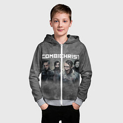 Толстовка на молнии детская Combichrist, цвет: 3D-меланж — фото 2