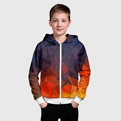 Толстовка на молнии детская Абстракция, цвет: 3D-белый — фото 2