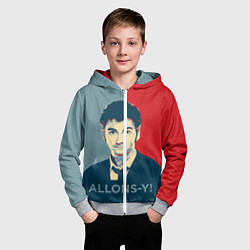 Толстовка на молнии детская ALLONS-Y!, цвет: 3D-меланж — фото 2