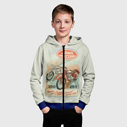 Толстовка на молнии детская JAWA, цвет: 3D-синий — фото 2