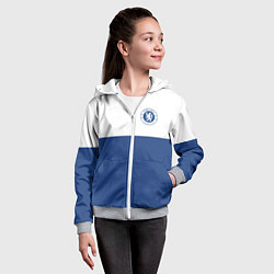 Толстовка на молнии детская Chelsea FC: Light Blue, цвет: 3D-меланж — фото 2
