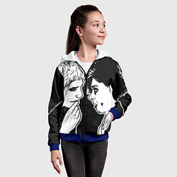 Толстовка на молнии детская Легион, цвет: 3D-синий — фото 2