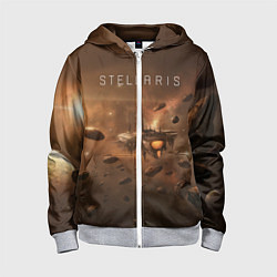 Толстовка на молнии детская Stellaris, цвет: 3D-меланж