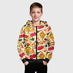 Толстовка на молнии детская Народная кухня, цвет: 3D-черный — фото 2