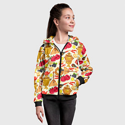 Толстовка на молнии детская Народная кухня, цвет: 3D-черный — фото 2