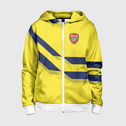 Толстовка на молнии детская Arsenal FC: Yellow style, цвет: 3D-белый