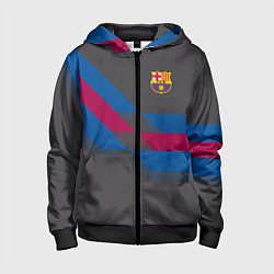 Толстовка на молнии детская Barcelona FC: Dark style, цвет: 3D-черный