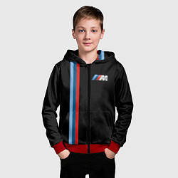 Толстовка на молнии детская BMW BLACK COLLECTION БМВ, цвет: 3D-красный — фото 2
