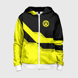 Толстовка на молнии детская BVB FC: Yellow style, цвет: 3D-белый