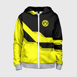 Толстовка на молнии детская BVB FC: Yellow style, цвет: 3D-меланж