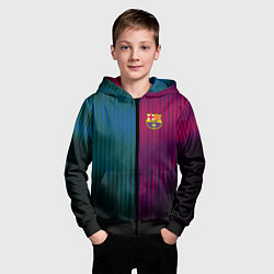 Толстовка на молнии детская Barcelona FC: Abstract 2018, цвет: 3D-черный — фото 2