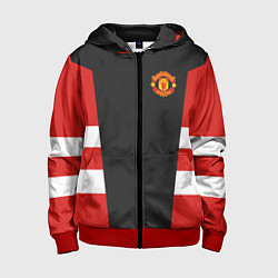 Толстовка на молнии детская Man UTD FC: Vintage 2018, цвет: 3D-красный