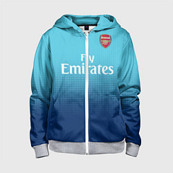 Толстовка на молнии детская Arsenal FC: Blue Away 17/18, цвет: 3D-меланж