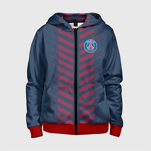 Детская толстовка на молнии FC PSG: Creative / 3D-Красный – фото 1