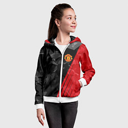 Толстовка на молнии детская FC Manchester United: Abstract, цвет: 3D-белый — фото 2