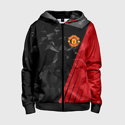 Толстовка на молнии детская FC Manchester United: Abstract, цвет: 3D-черный