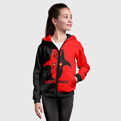Толстовка на молнии детская Juggernaut Blood, цвет: 3D-черный — фото 2