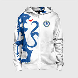 Толстовка на молнии детская FC Chelsea: White Lion, цвет: 3D-белый