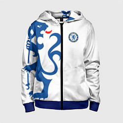 Толстовка на молнии детская FC Chelsea: White Lion, цвет: 3D-синий