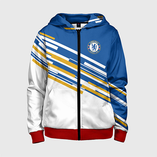 Детская толстовка на молнии FC Chelsea: Colour Line / 3D-Красный – фото 1