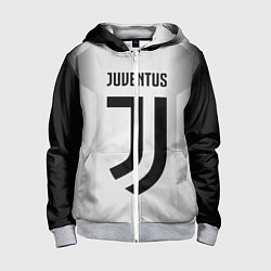 Толстовка на молнии детская FC Juventus: Silver Original, цвет: 3D-меланж