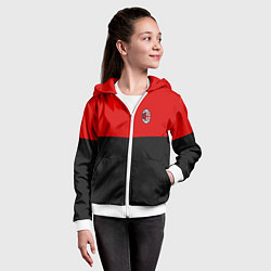 Толстовка на молнии детская АC Milan: R&B Sport, цвет: 3D-белый — фото 2