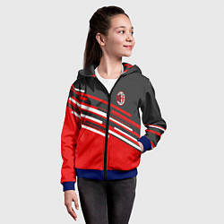 Толстовка на молнии детская АC Milan: R&G, цвет: 3D-синий — фото 2