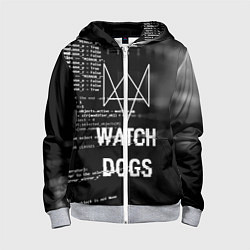 Толстовка на молнии детская Watch Dogs: Hacker, цвет: 3D-меланж