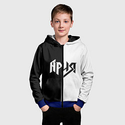 Толстовка на молнии детская Ария Ч/Б, цвет: 3D-синий — фото 2