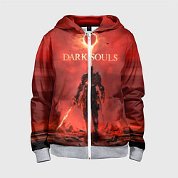 Детская толстовка на молнии Dark Souls: Red Sunrise