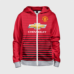 Толстовка на молнии детская FC Manchester United: Away 18/19, цвет: 3D-меланж