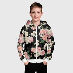 Толстовка на молнии детская Floral Pattern, цвет: 3D-белый — фото 2