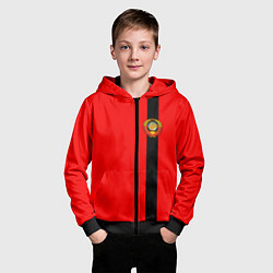 Толстовка на молнии детская Советский Союз, цвет: 3D-черный — фото 2