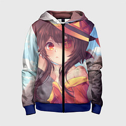 Толстовка на молнии детская KonoSuba, цвет: 3D-синий