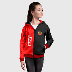Толстовка на молнии детская СССР: Red Collection, цвет: 3D-красный — фото 2
