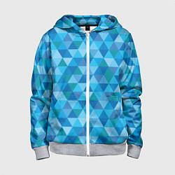 Толстовка на молнии детская Hipster Blue, цвет: 3D-меланж