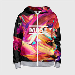 Толстовка на молнии детская MUSE: Neon Colours, цвет: 3D-меланж