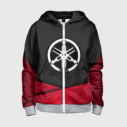 Толстовка на молнии детская Yamaha: Grey Carbon, цвет: 3D-меланж