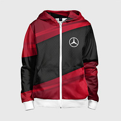 Толстовка на молнии детская Mercedes Benz: Red Sport, цвет: 3D-белый