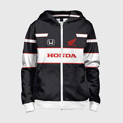 Толстовка на молнии детская Honda Sport, цвет: 3D-белый