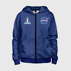 Толстовка на молнии детская NASA: Special Form, цвет: 3D-синий