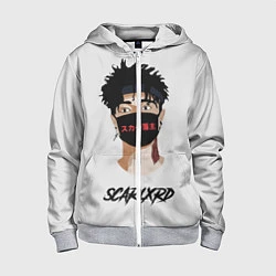 Толстовка на молнии детская Scarlxrd Man, цвет: 3D-меланж