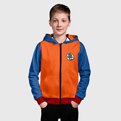 Толстовка на молнии детская DBZ: Kame Senin Kanji Emblem, цвет: 3D-красный — фото 2