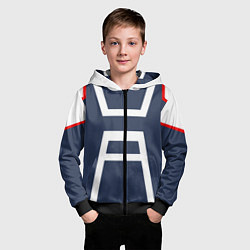 Толстовка на молнии детская MHA U A SCHOOL, цвет: 3D-черный — фото 2