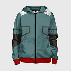 Толстовка на молнии детская MHA IZUKU MIDORIYA, цвет: 3D-красный