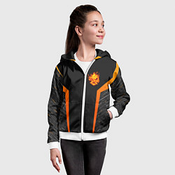 Толстовка на молнии детская Cyberpunk 2077: Samurai Style, цвет: 3D-белый — фото 2